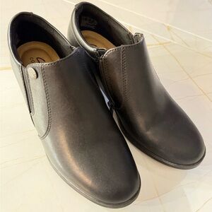 Clarks Black Leather Ankle Boots